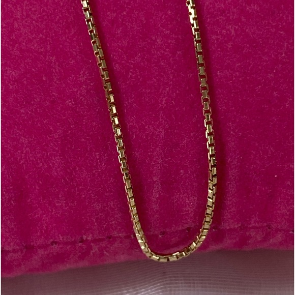 14K YELLOW GOLD shiny box chain bracelet REAL GOLD VINTAGE - Picture 7 of 13